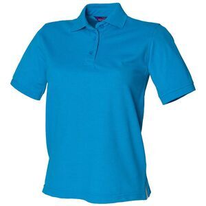 Henbury Womens/Ladies 65/35 Polo Shirt / Sapphire Blue